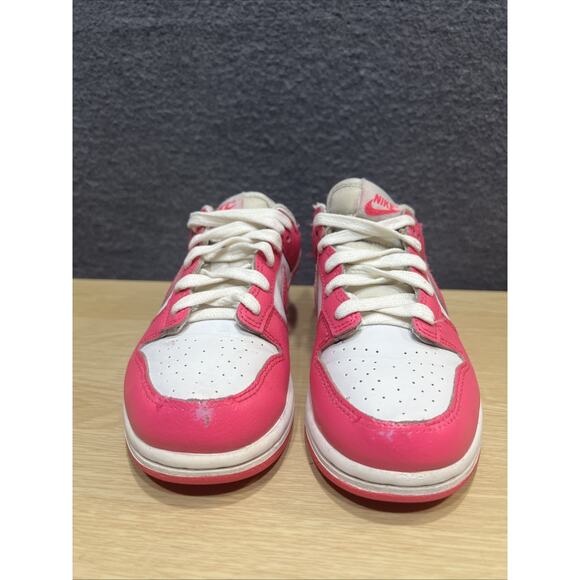 Nike Dunk Low Laser/Fuschia Sneakers Kids Size 1Y GS FB9108-102 (Read) - Picture 2 of 12
